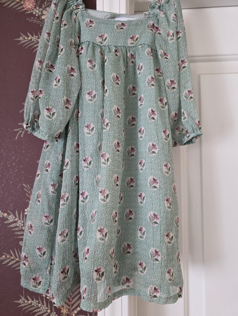 Zara Mint Green Floral Dress